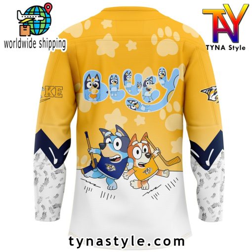 Nashville Predators x Bluey and Bingo Hockey Jersey