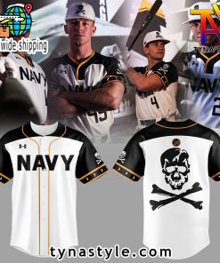 Navy Baseball Fear The Bones Uniform Baseball Jersey