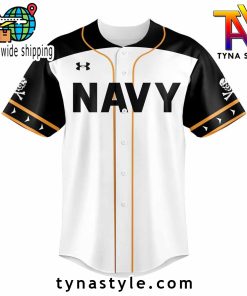 Navy Baseball Fear The Bones Uniform Baseball Jersey