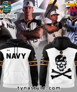 Navy Baseball Fear The Bones Uniform Hoodie