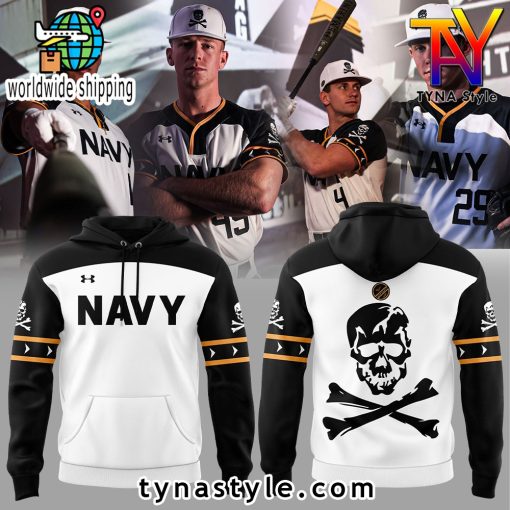 Navy Baseball Fear The Bones Uniform Hoodie