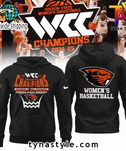 Oregon State Beavers 2025 WCC Champions Black Hoodie For Fans