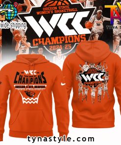 Oregon State Beavers 2025 WCC Champions Orange Hoodie