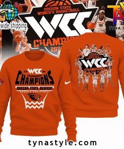 Oregon State Beavers 2025 WCC Champions Orange Sweatshirt