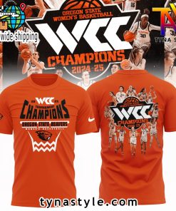 Oregon State Beavers 2025 WCC Champions Orange T Shirt