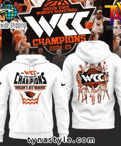 Oregon State Beavers 2025 WCC Champions White Hoodie