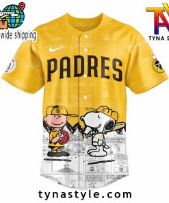 San Diego Padres 75th Anniversary of Peanuts New Baseball Jersey