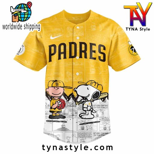 San Diego Padres 75th Anniversary of Peanuts Baseball Jersey