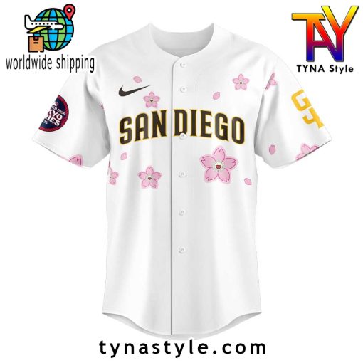 San Diego Padres Takashi Murakami x MLB World Tour Tokyo Series White Baseball Jersey