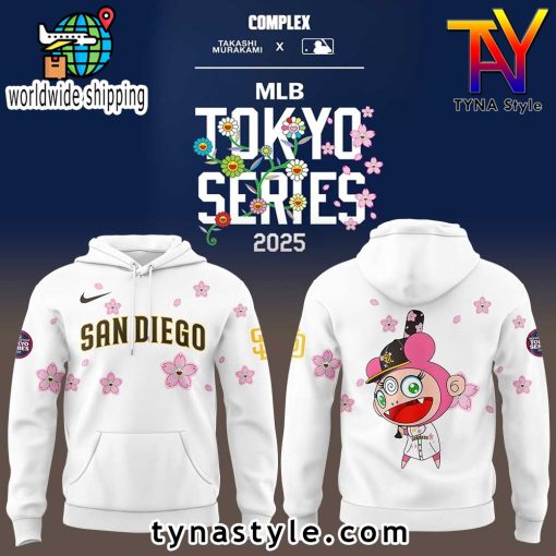 San Diego Padres Takashi Murakami x MLB World Tour Tokyo Series White Hoodie