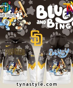 San Diego Padres x Bluey and Bingo Hoodie Brown