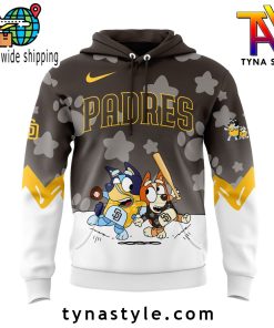 San Diego Padres x Bluey and Bingo Hoodie Brown