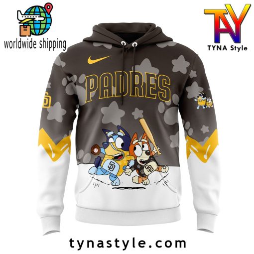 San Diego Padres x Bluey and Bingo Hoodie Brown