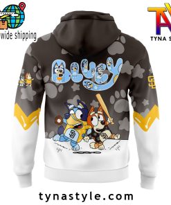 San Diego Padres x Bluey and Bingo Hoodie Brown