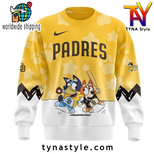 San Diego Padres x Bluey and Bingo Sweatshirt Gold/White