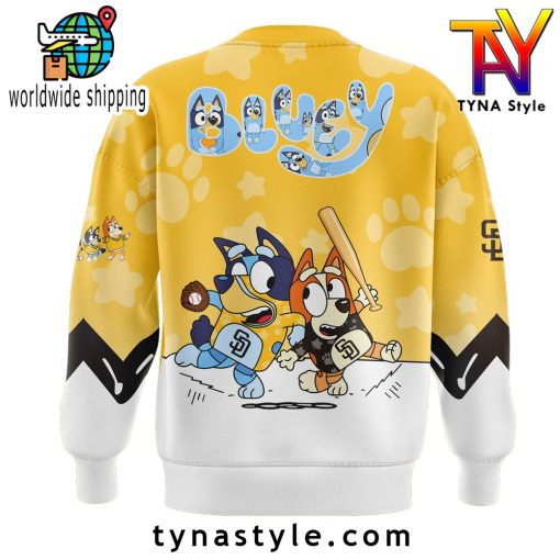 San Diego Padres x Bluey and Bingo Sweatshirt Gold/White