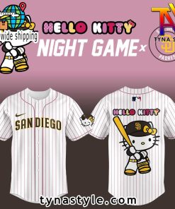 San Diego Padres x Hello Kitty Night Game Baseball Jersey