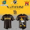 San Diego Padres 75th Anniversary of Peanuts Brown Baseball Jersey