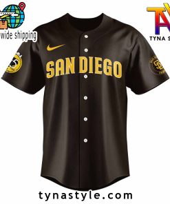 San Diego Padres x Peanuts Snoopy Brown Baseball Jersey