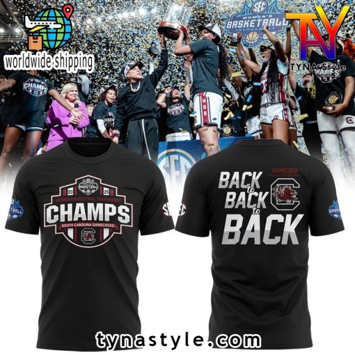 South Carolina Basketball SEC Champions 2025 T-Shirt