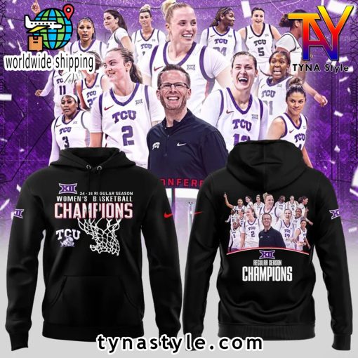 TCU Horned Frogs Big 12 Conference Champions Black Hoodie 2025