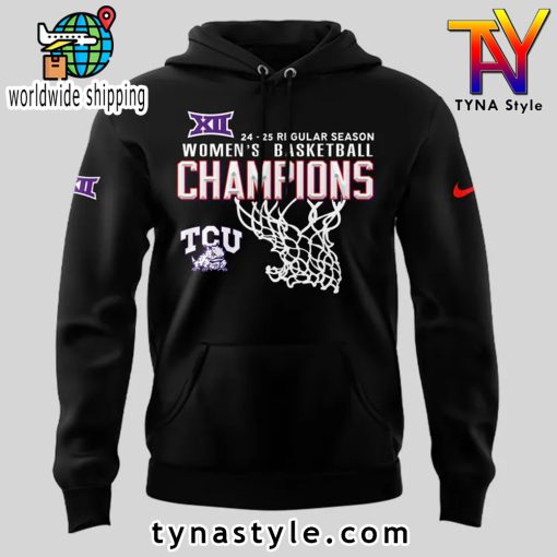 TCU Horned Frogs Big 12 Conference Champions Black Hoodie 2025