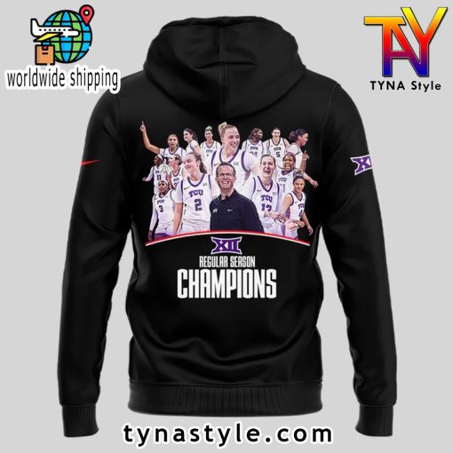 TCU Horned Frogs Big 12 Conference Champions Black Hoodie 2025