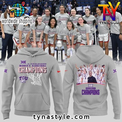 TCU Horned Frogs Big 12 Conference Champions Grey Hoodie 2025