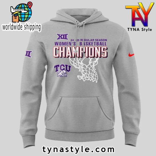 TCU Horned Frogs Big 12 Conference Champions Grey Hoodie 2025