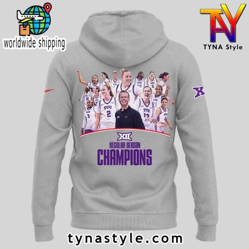 TCU Horned Frogs Big 12 Conference Champions Grey Hoodie 2025