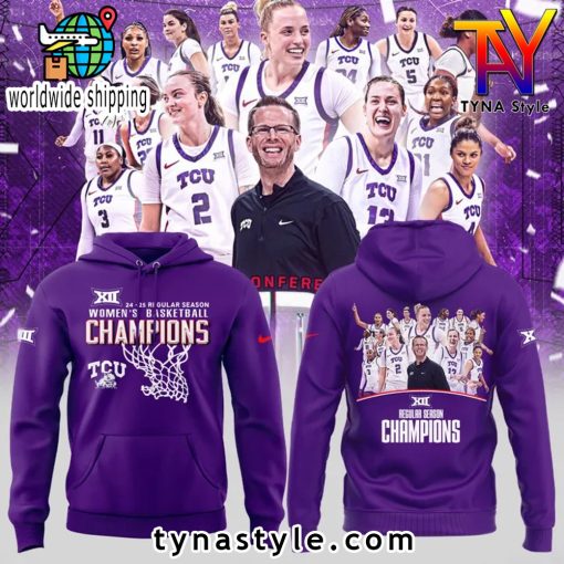 TCU Horned Frogs Big 12 Conference Champions Purple Hoodie 2025