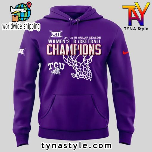 TCU Horned Frogs Big 12 Conference Champions Purple Hoodie 2025