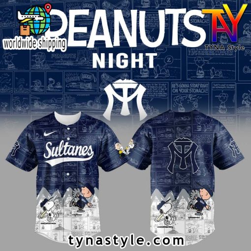 Sultanes de Monterrey 75 Aniversario de Peanuts Baseball Jersey