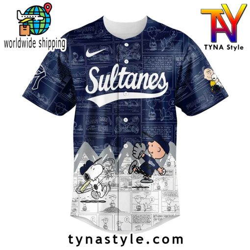 Sultanes de Monterrey 75 Aniversario de Peanuts Baseball Jersey