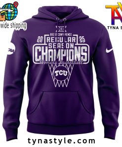 TCU Horned Frogs University Women’s Basketball 2025 Big 12 Regular Season Champions Hoodie