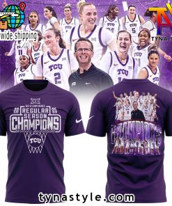 TCU Horned Frogs University Women’s Basketball 2025 Big 12 Regular Season Champions T shirt