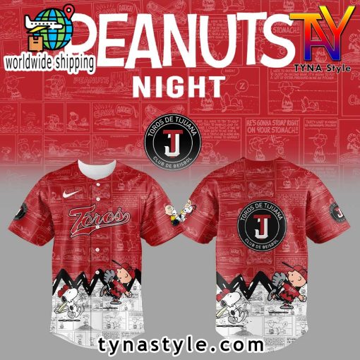 Toros de Tijuana 75 Aniversario de Peanuts Baseball Jersey