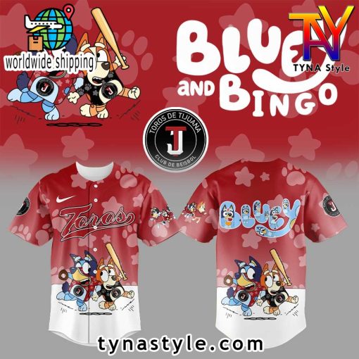 Toros de Tijuana x Bluey and Bingo Baseball Jersey