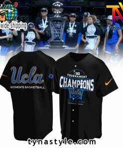 UCLA Bruins Basketball 2025 Big 10 Baseball Jersey Limited Edition Black