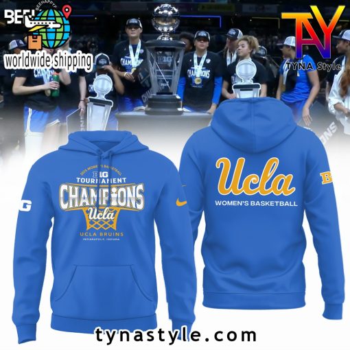 UCLA Bruins Basketball 2025 Big 10 Hoodie Limited Edition Blue