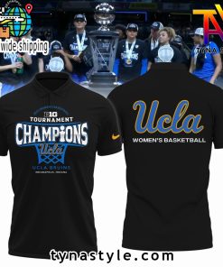 UCLA Bruins Basketball 2025 Big 10 Polo Shirt Limited Edition Black