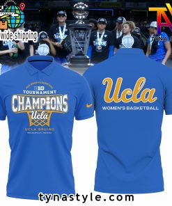 UCLA Bruins Basketball 2025 Big 10 Polo Shirt Limited Edition Blue