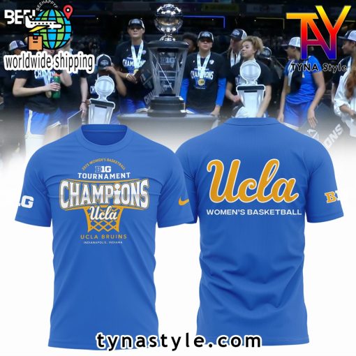 UCLA Bruins Basketball 2025 Big 10 T-Shirt Limited Edition Blue