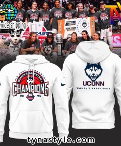 UConn Huskies 2025 Big East Tournament Women Basketball Champions Hoodie White