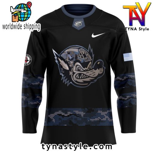 Huntsville Havoc Military Night Custom For Fans Hockey Jersey